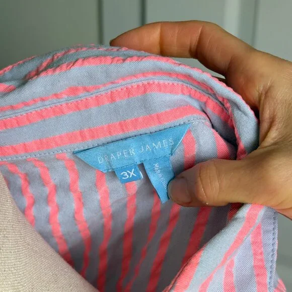 Draper James Trisha Handkerchief Dress Fit-and-flare A-line Size 3X Blue Pink - Picture 2 of 9